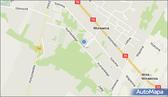 Morawica powiat kielecki, Korneckiego Stanisława, ks., mapa Morawica powiat kielecki