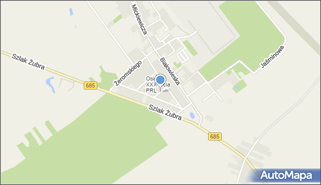 Narew, Kochanowskiego Jana, mapa Narew