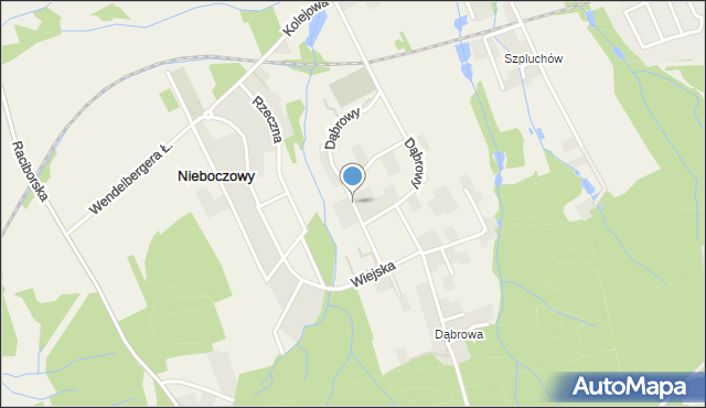 Nieboczowy, Kochanowskiego Jana, mapa Nieboczowy