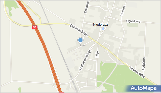 Niedoradz, Kopernika Mikołaja, mapa Niedoradz
