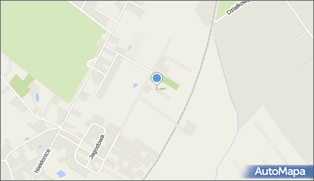 Niekłonice, Kokosowa, mapa Niekłonice