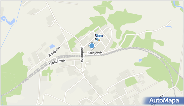 Niestępowo, Kolejowa, mapa Niestępowo