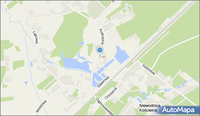 Niewodnica Kościelna, Kościelna, mapa Niewodnica Kościelna