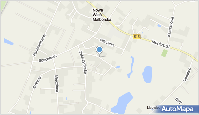Nowa Wieś Malborska, Komuny Paryskiej, mapa Nowa Wieś Malborska