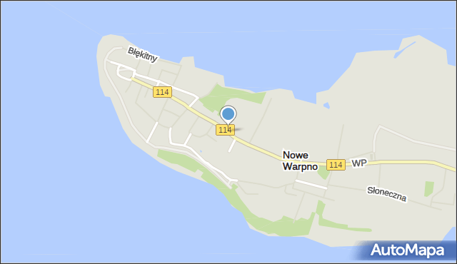 Nowe Warpno, Kościuszki Tadeusza, gen., mapa Nowe Warpno