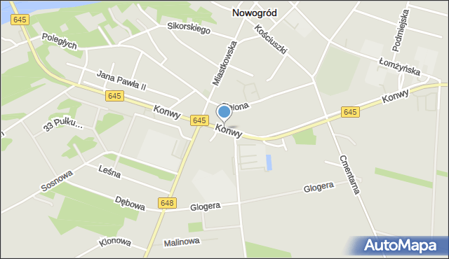 Nowogród powiat łomżyński, Konwy Stacha, mapa Nowogród powiat łomżyński
