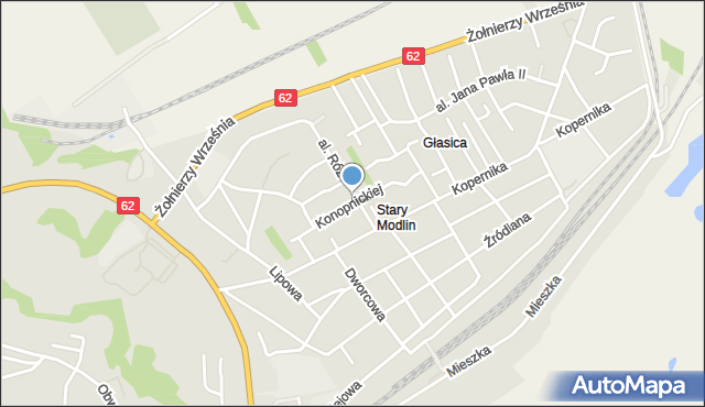 Nowy Dwór Mazowiecki, Konopnickiej Marii, mapa Nowy Dwór Mazowiecki