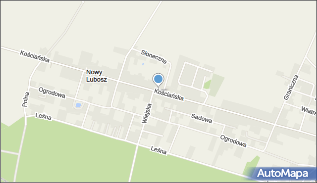 Nowy Lubosz, Kościańska, mapa Nowy Lubosz
