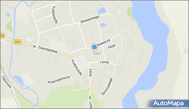 Olecko, Korczaka Janusza, mapa Olecko