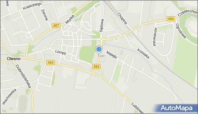 Olesno, Konopnickiej Marii, mapa Olesno