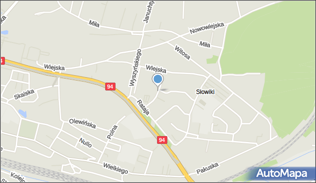 Olkusz, Kolberga Oskara, mapa Olkusz