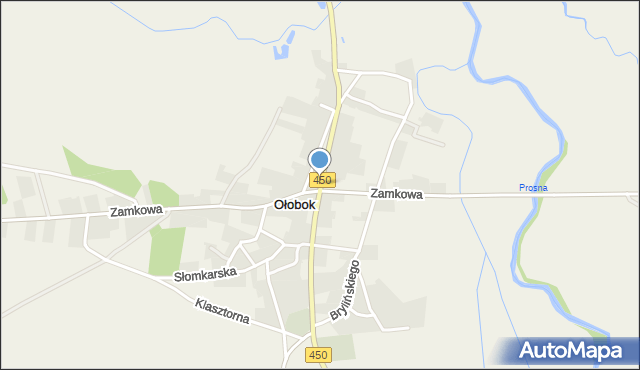 Ołobok gmina Sieroszewice, Kościelna, mapa Ołobok gmina Sieroszewice