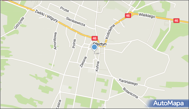 Olsztyn powiat częstochowski, Kopernika Mikołaja, mapa Olsztyn powiat częstochowski