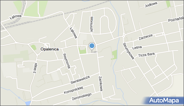 Opalenica powiat nowotomyski, Kościuszki Tadeusza, gen., mapa Opalenica powiat nowotomyski