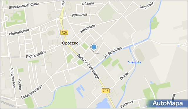 Opoczno, Kowalskiego Stanisława, mapa Opoczno