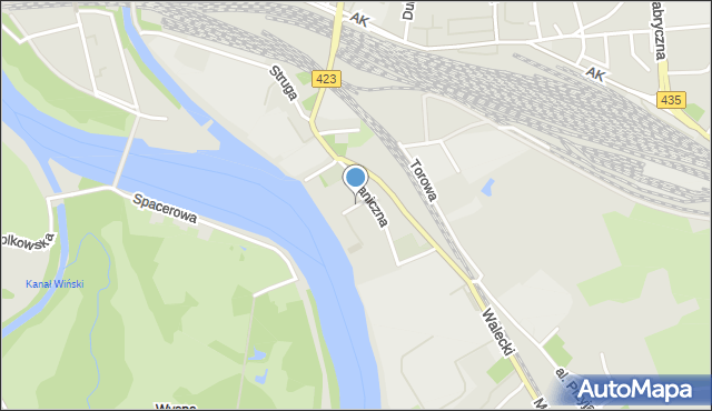 Opole, Kowalska, mapa Opola