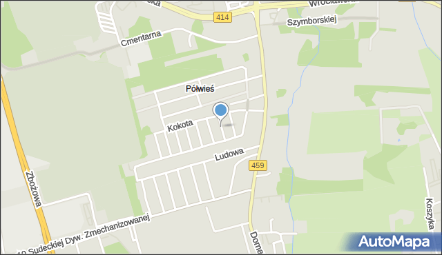 Opole, Kolbuszewskiego Stanisława, prof., mapa Opola