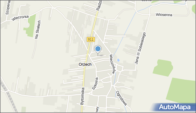 Orzech, Korczaka Janusza, mapa Orzech