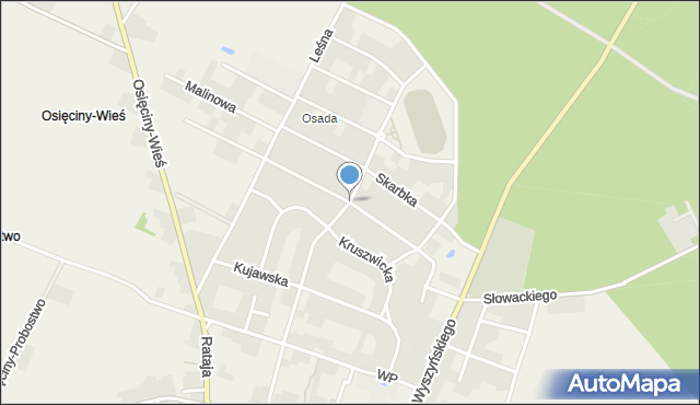 Osięciny, Konopnickiej Marii, mapa Osięciny