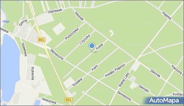 Osiedle Wilga, Kosa, mapa Osiedle Wilga