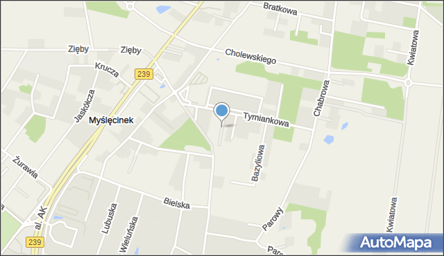 Osielsko, Korzenna, mapa Osielsko