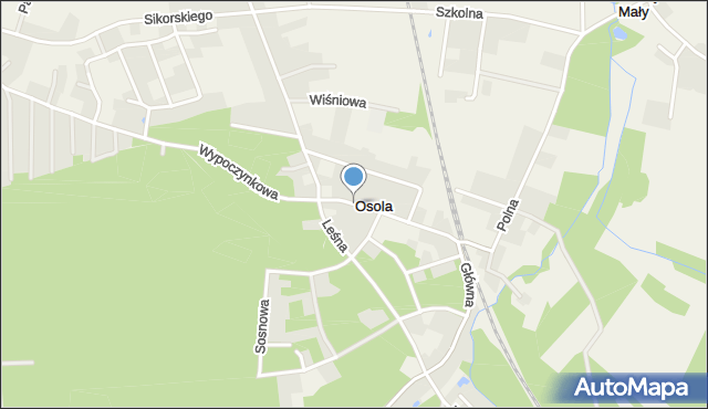 Osola, Kolejowa, mapa Osola