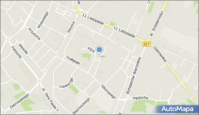 Ostrołęka, Konarskiego Stanisława, ks., mapa Ostrołęka