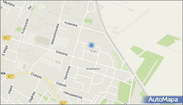 Ostrów Mazowiecka, Konopnickiej Marii, mapa Ostrów Mazowiecka