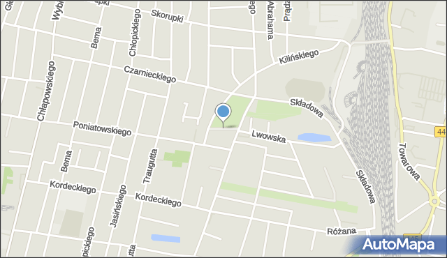 Ostrów Wielkopolski, Kołłątaja Hugo, mapa Ostrów Wielkopolski