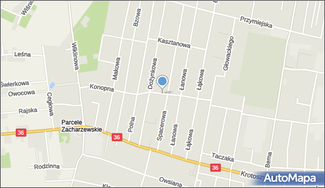 Ostrów Wielkopolski, Konopna, mapa Ostrów Wielkopolski