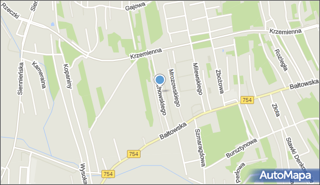 Ostrowiec Świętokrzyski, Kochowskiego Wespazjana, mapa Ostrowiec Świętokrzyski