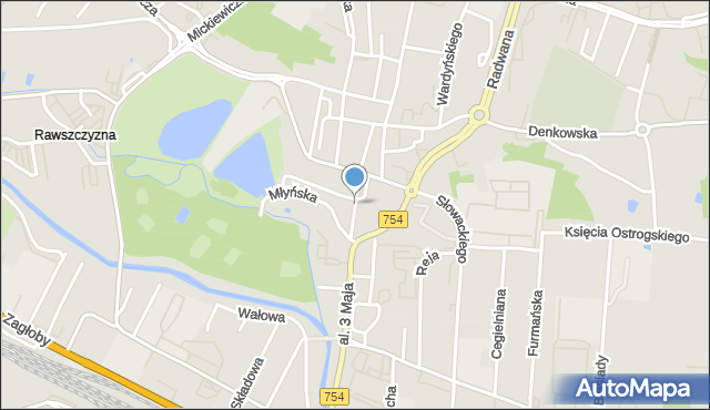 Ostrowiec Świętokrzyski, Kościelna, mapa Ostrowiec Świętokrzyski