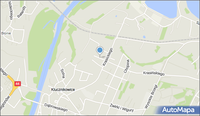 Oświęcim, Korczaka Janusza, mapa Oświęcimia