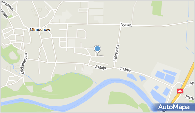 Otmuchów, Konwaliowa, mapa Otmuchów