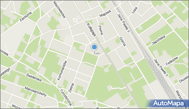 Otwock, Kosmiczna, mapa Otwock