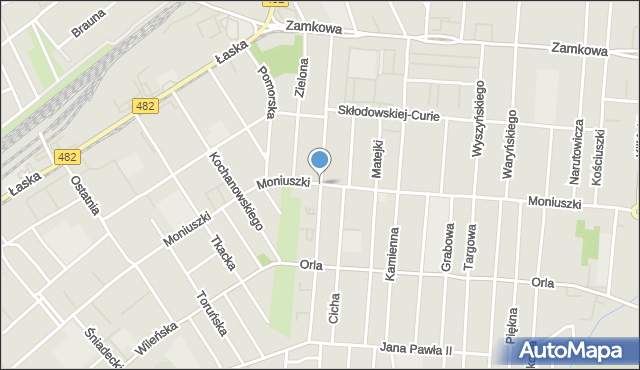 Pabianice, Konopnickiej Marii, mapa Pabianic