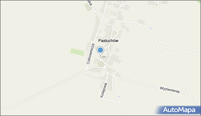 Pastuchów, Kościelna, mapa Pastuchów