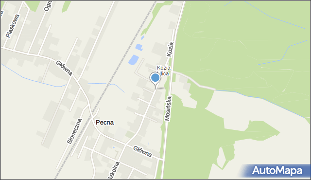 Pecna, Kozia, mapa Pecna