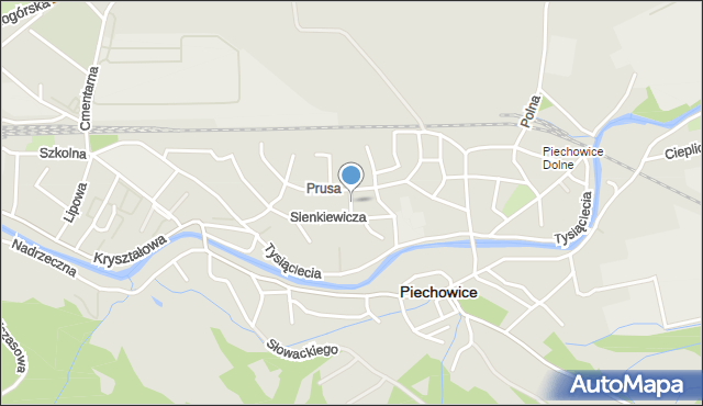 Piechowice powiat karkonoski, Konopnickiej Marii, mapa Piechowice powiat karkonoski