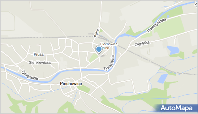 Piechowice powiat karkonoski, Kościuszki Tadeusza, gen., mapa Piechowice powiat karkonoski