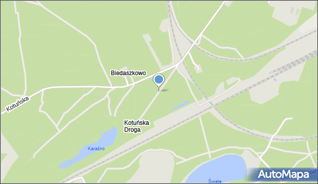 Piła, Kotuńska Droga, mapa Piły