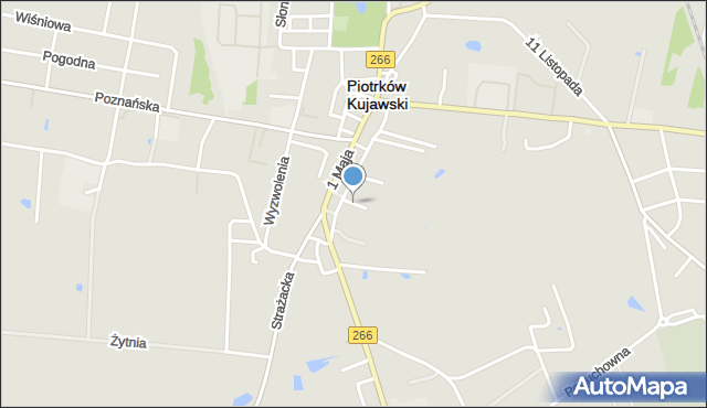 Piotrków Kujawski, Kołłątaja Hugo, mapa Piotrków Kujawski