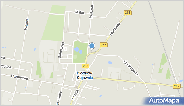 Piotrków Kujawski, Kościelna, mapa Piotrków Kujawski