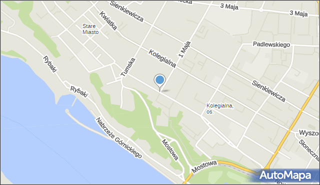 Płock, Kościuszki Tadeusza, gen., mapa Płock