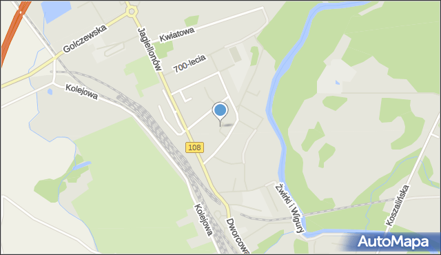 Płoty powiat gryficki, Kochanowskiego Jana, mapa Płoty powiat gryficki