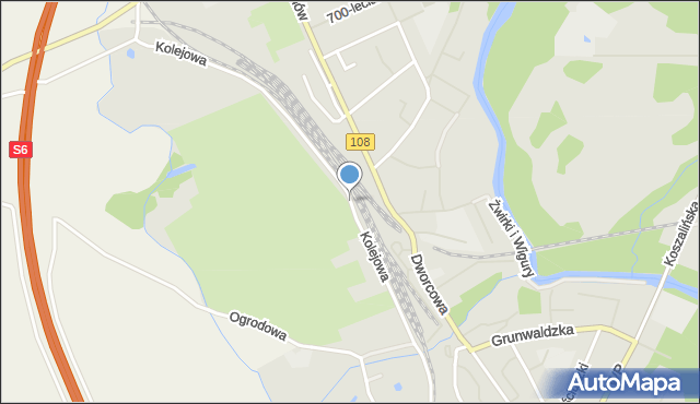 Płoty powiat gryficki, Kolejowa, mapa Płoty powiat gryficki