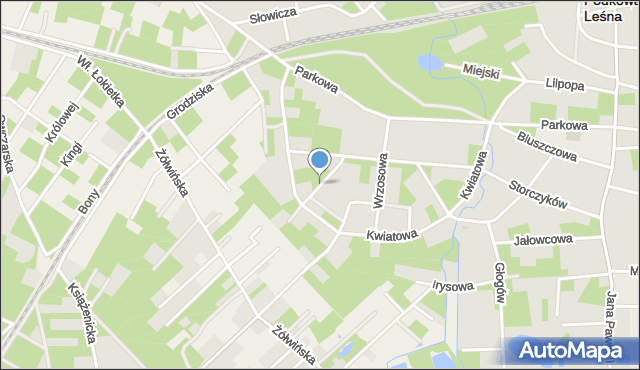 Podkowa Leśna, Konwalii, mapa Podkowa Leśna