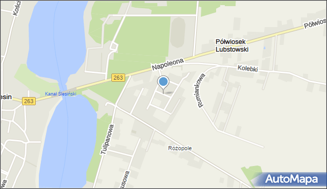 Półwiosek Lubstowski, Konwaliowa, mapa Półwiosek Lubstowski