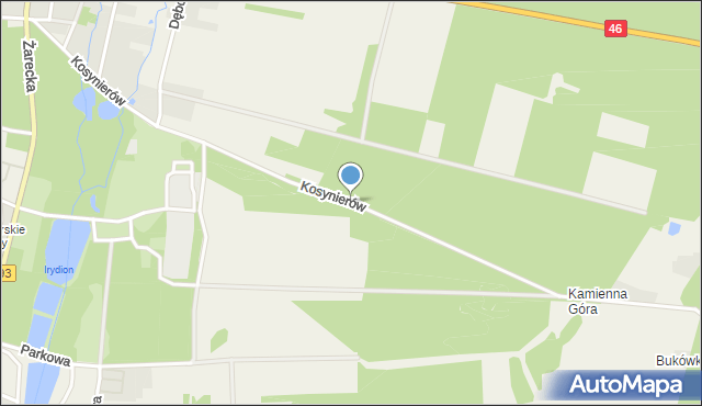 Ponik gmina Janów, Kosynierów, mapa Ponik gmina Janów