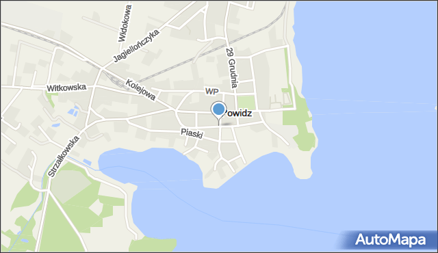 Powidz powiat słupecki, Kościelna, mapa Powidz powiat słupecki
